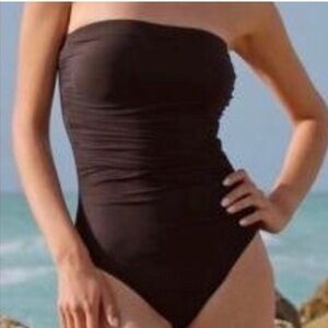 Miraclesuit NWT Avanti One Piece Chocolate Brown Size 16 Swimsuit Bathing Suit